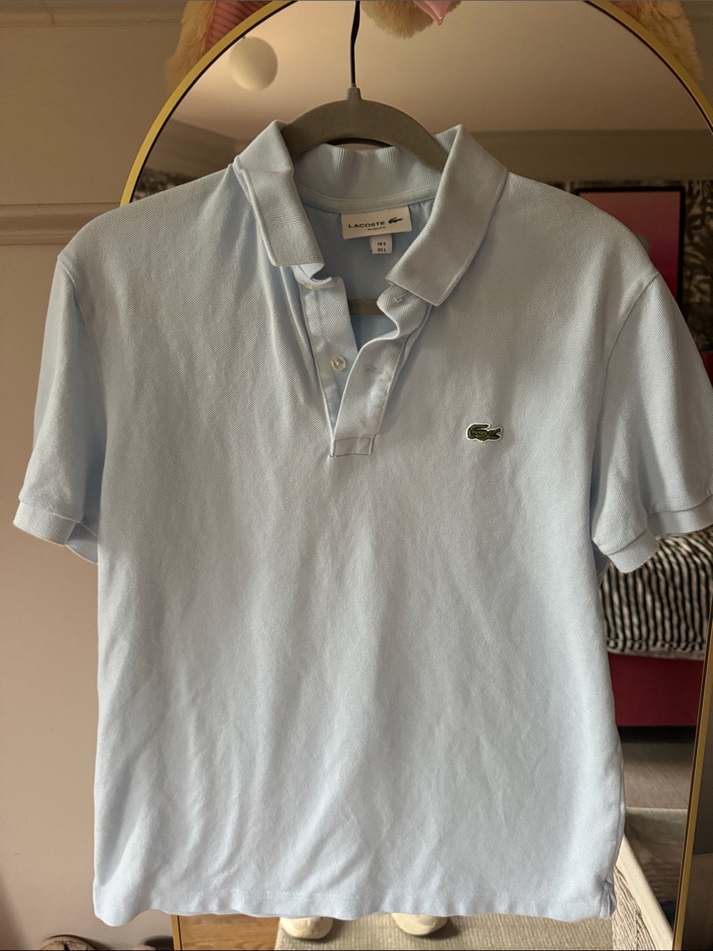 Lacoste Light Blue Short-Sleeve Polo Shirt men’s small medium fit